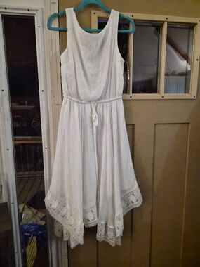 Candalite White Lace Dress Small Boho Formal Graduation Bridal